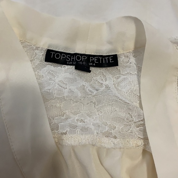 Cream topshop sleeveless blouse - Picture 3 of 3